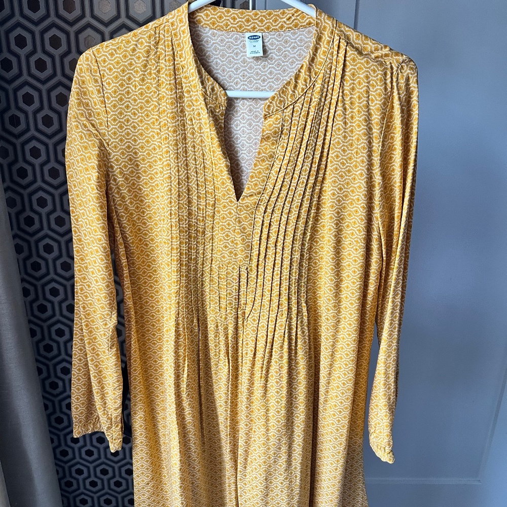 Mustard long sleeved dress
